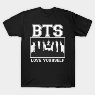 BTS Bangtan Boys 90s Hardcore-Inspired Design T-Shirt